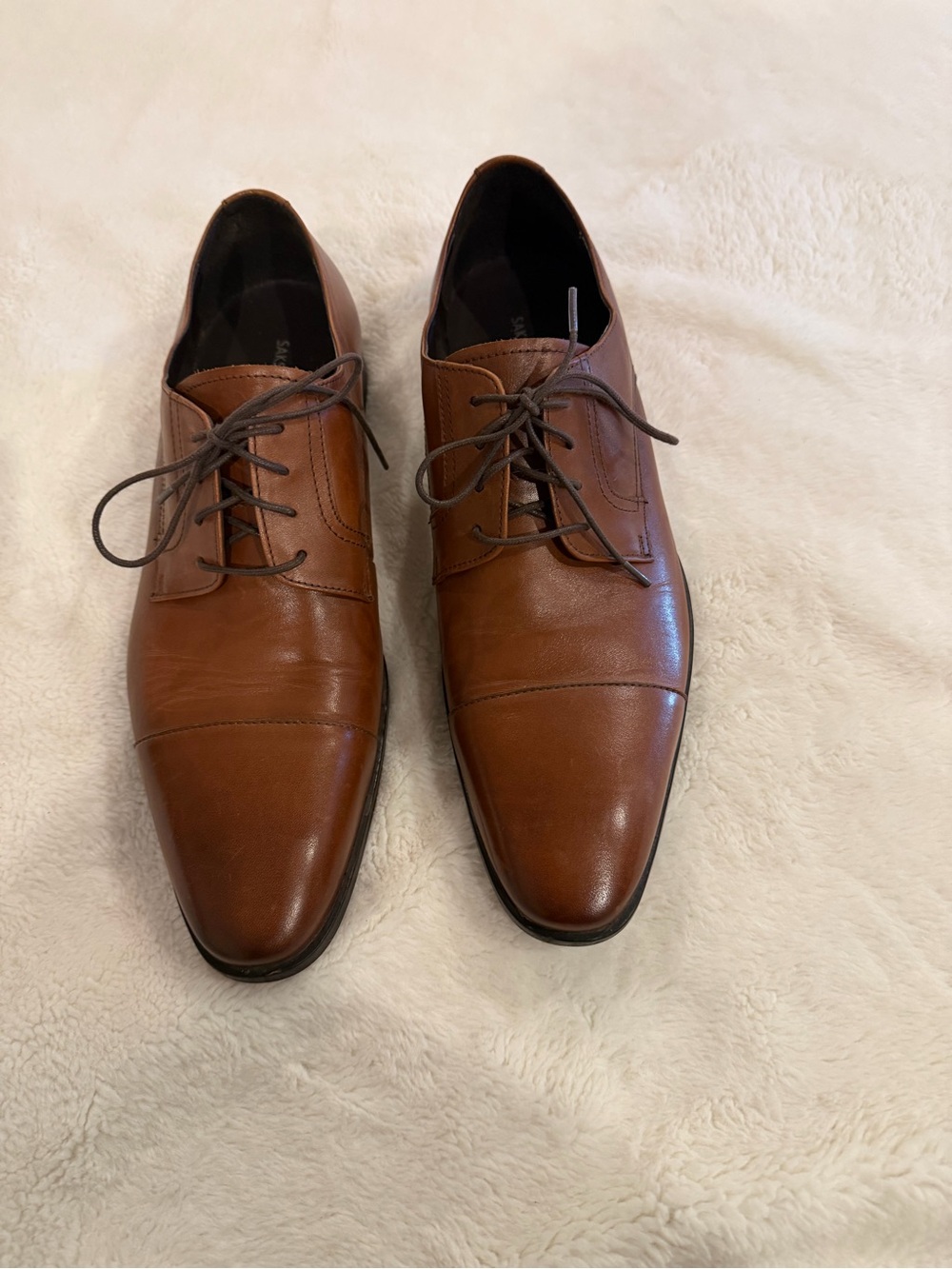 Saks Fifth Avenue Brown Leather Derby Shoes